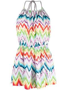 Missoni ромпер с вырезом халтер и узором зигзаг