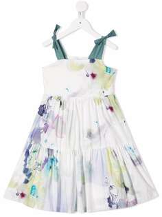 Il Gufo ярусное платье с цветочным принтом