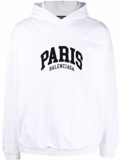 Balenciaga худи Paris с вышитым логотипом