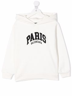Balenciaga худи Paris с вышитым логотипом