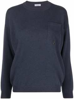 Brunello Cucinelli джемпер с нагрудным карманом и круглым вырезом