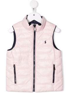 Ralph Lauren Kids стеганый жилет с вышивкой Polo Pony