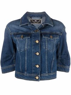 Elisabetta Franchi джинсовая куртка с короткими рукавами