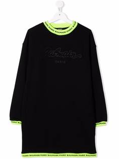 Balmain Kids платье-футболка с логотипом