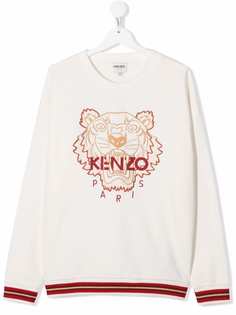 Kenzo Kids толстовка с вышивкой Tiger Head