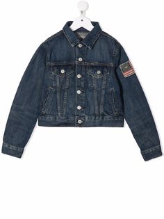 Ralph Lauren Kids джинсовая куртка с нашивкой