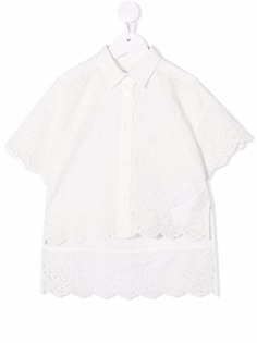 Ermanno Scervino Junior блузка с английской вышивкой