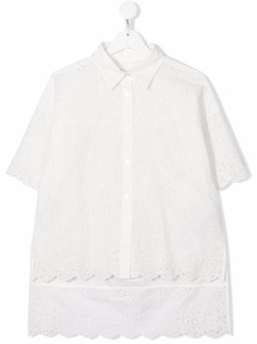 Ermanno Scervino Junior блузка с английской вышивкой