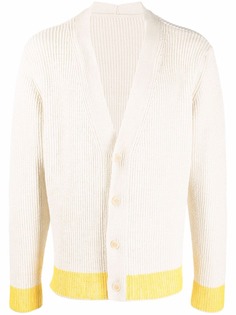 Jacquemus кардиган Le Cardigan Limone в рубчик