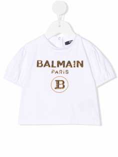 Balmain Kids футболка с логотипом