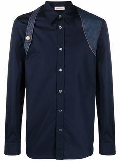 Alexander McQueen рубашка Harness с длинными рукавами