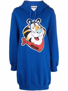 Moschino платье с капюшоном и принтом