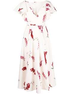 Giambattista Valli платье миди с цветочным принтом