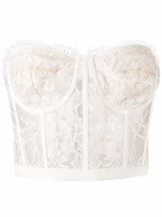 Alexander McQueen топ-бюстье с цветочным кружевом