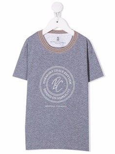 Brunello Cucinelli Kids футболка с логотипом