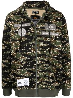 izzue худи на молнии с камуфляжным принтом