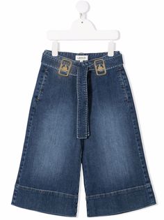 LANVIN Enfant джинсы широкого кроя с поясом