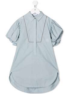 Brunello Cucinelli Kids платье с пышными рукавами