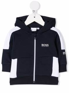 BOSS Kidswear худи в стиле колор-блок с логотипом