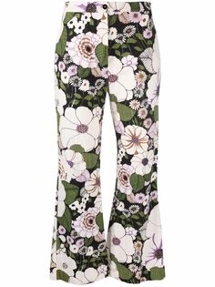 Maje укороченные брюки Flower Power