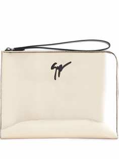 Giuseppe Zanotti клатч Fabian с эффектом металлик