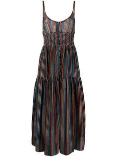 Solid & Striped ярусное платье макси Skylar