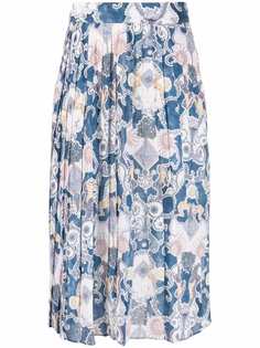 See by Chloé плиссированная юбка миди с принтом