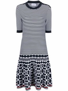 Salvatore Ferragamo платье миди в полоску