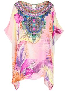 Camilla платье-кафтан с графичным принтом