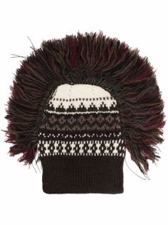 Junya Watanabe шапка бини с кисточками