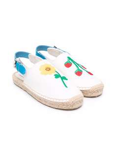 Stella McCartney Kids сандалии с ремешком на пятке и вышивкой
