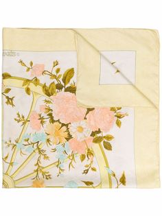 Hermès шелковый платок 1990-х годов с цветочным принтом Hermes