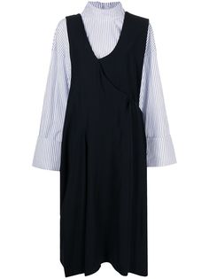 Enföld многослойное платье-рубашка в полоску