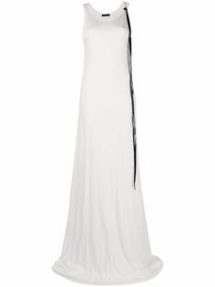 Ann Demeulemeester платье макси с контрастной лентой