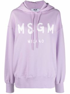 MSGM худи с кулиской и логотипом