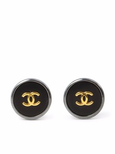 Chanel Pre-Owned серьги-клипсы 1996-го года с логотипом CC
