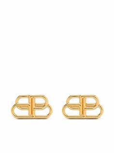 Balenciaga серьги-гвоздики в форме логотипа BB
