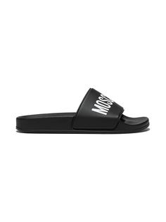 Moschino Kids шлепанцы с логотипом