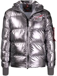 Alpha Industries пуховик Nasa с эффектом металлик