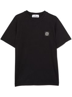 Stone Island Junior рубашка поло с контрастной окантовкой и логотипом