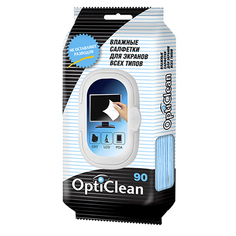 Opti Clean, Влажные салфетки для экранов всех типов, 90 шт.