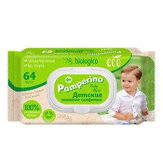 Pamperino, Детские влажные салфетки Eco Biologico, 64 шт.