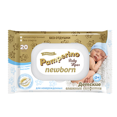 Pamperino, Детские влажные салфетки New Born, 20 шт.