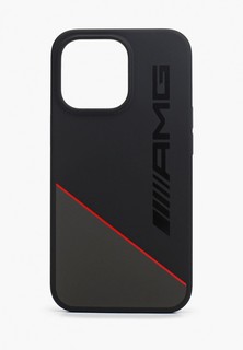 Чехол для iPhone Mercedes-Benz Чехол AMG для iPhone 13 Pro Liquid silicone Two tones Red line Hard Black