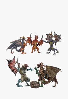 Набор игровой Masai Mara Драконы и динозавры для детей серии "Мир драконов" (5 драконов игрушек, 1 аксессуар в наборе с фигурками)