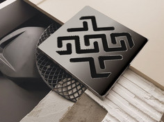 Душевой трап 148x148/50 мм хром Berges Platz Antik 091161