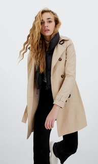 Stradivarius Короткий Тренч Цвет Камня M