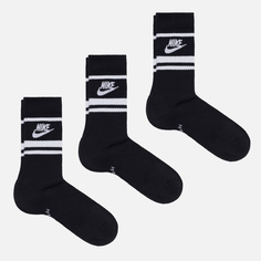 Комплект носков Nike 3-Pack Everyday Essential Crew, цвет чёрный