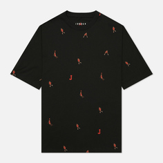 Мужская футболка Jordan 85 All Over Print Crew, цвет чёрный, размер S