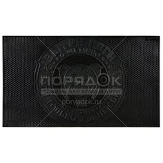 Коврик придверный, 35х60 см, прямоугольный, черный, Свинка, Vortex, 20028